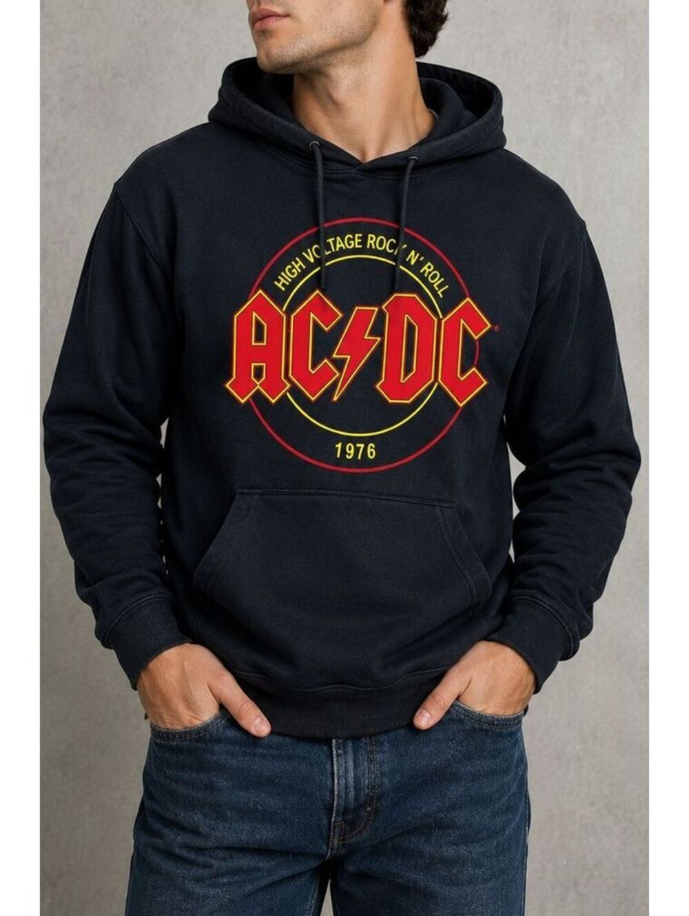 AC/DC High Voltage Rock N Roll 1976 Hoodie Mens Small NWT